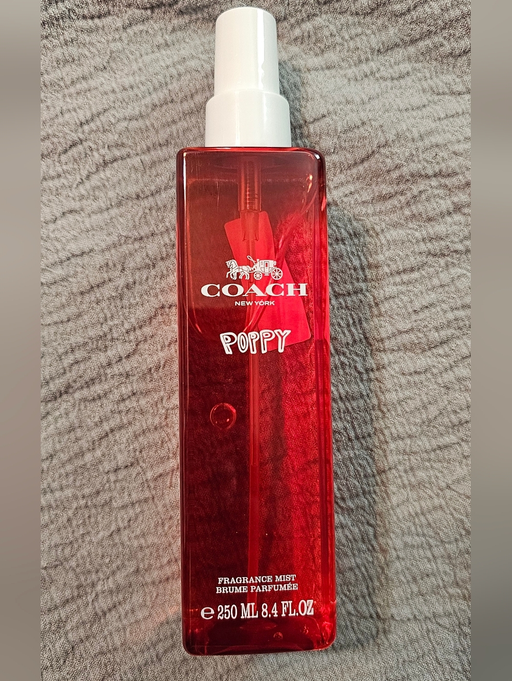 Coach Poppy Fragrance Mist - Red and White Spray Bottle